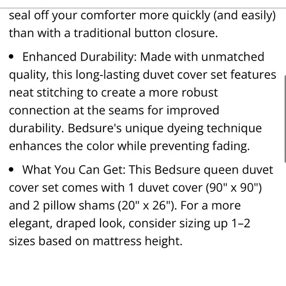 Neutral DUVET Bedding Set-QUEEN SIZE - Picture 4 of 4